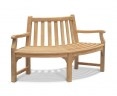 Teak Tree Seat Quarter Bench with Arms - 1.55m