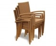 Canfield 4 Seater Square Table 0.8m with St. Tropez Stacking Chairs