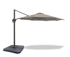 Umbra® 3m Cantilever Garden Parasol - Taupe + PB120 base add-on