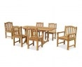 Hilgrove Rectangular 1.5m Table & 6 Clivedon Chairs, Teak Dining Set
