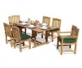 Hilgrove Rectangular 1.5m Table & 6 Clivedon Chairs, Teak Dining Set