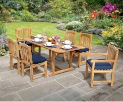 Hilgrove 6 Seater Rectangular Table 1.8m, Clivedon Side Chairs & Armchairs