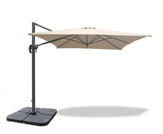Square x 3m Large Cantilever Parasol with cover – Umbra®