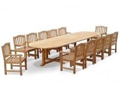 12 Seater Patio Set with Hilgrove Oval 4m Table & Armchairs