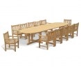 12 Seater Patio Set with Hilgrove Oval 4m Table & Armchairs