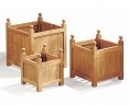 Set of 3 Wooden Outdoor Planters, Versailles Planters – S, L & XL