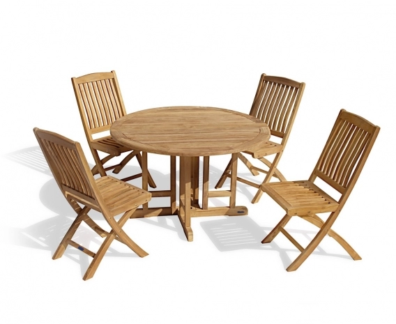 Berrington Round Gateleg 1.2m Table & 4 Bali Side Chairs