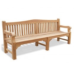 Buckingham Large Teak Garden Bench – 2.4m