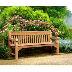 Banchory Solid Wood Teak Park Bench – 1.8m