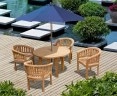 Titan Round 1.2m Table with 4 Contemporary Chairs