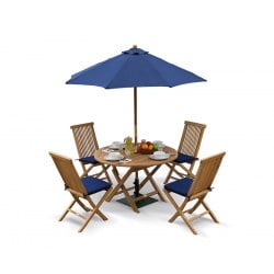 Suffolk 4 Seater Folding Dining Set with Ashdown Chairs