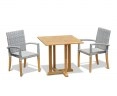 Canfield 2 Seater Square Garden Table 0.8m with St. Tropez Stacking Chairs