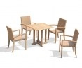 Canfield 4 Seater Square Table 0.8m with St. Tropez Stacking Chairs