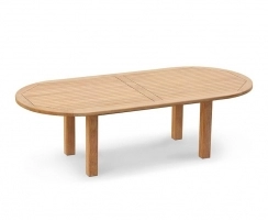 Titan Large Sturdy Oval Garden Table, square leg – 2.6m