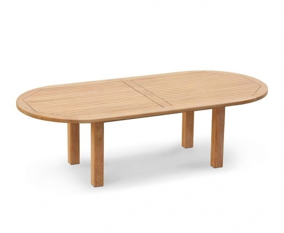 Titan Large Sturdy Oval Garden Table, square leg – 2.6m