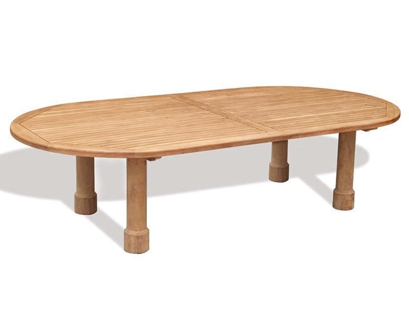 Titan Oval Garden Table, round leg – 1.4 x 3m
