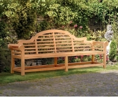 Extra-Large Teak Lutyens-Style Bench – 2.7m