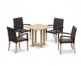 Canfield 4 Seater Square Table 0.8m with St. Tropez Stacking Chairs