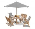 Brompton Extending 1.2 - 1.8m Table, 2 Bali Recliners & 4 Armchairs