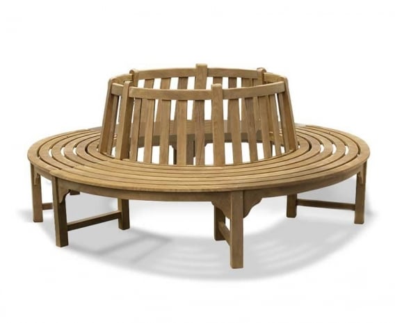 Teak Circular Outdoor Tree Bench 2 2m, Round Bench Seating Outdoor