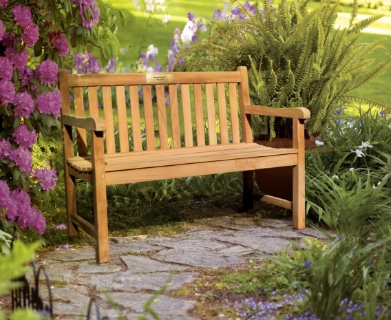 Windsor 2 Seater Teak Garden Bench, 4ft Park Bench – 1.2m