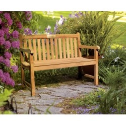 Windsor 2 Seater Teak Garden Bench, 4ft Park Bench – 1.2m