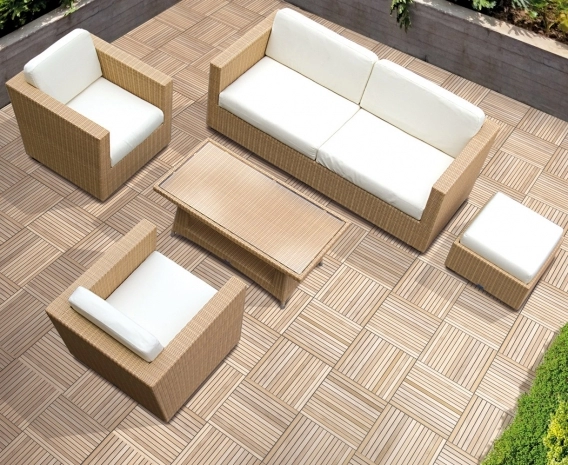 Riviera Rattan Garden Sofa Set, Rattan 5-piece Sofa Set