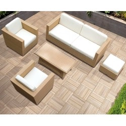 Riviera Rattan Garden Sofa Set, Rattan 5-piece Sofa Set