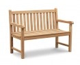 York Teak Garden Bench, Flat Pack - 1.2m