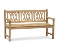 Grosvenor Decorative Teak Garden Bench, Flat Pack - 1.5m