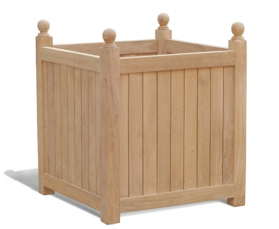 Extra-Large Garden Planter, Teak Versailles Planter