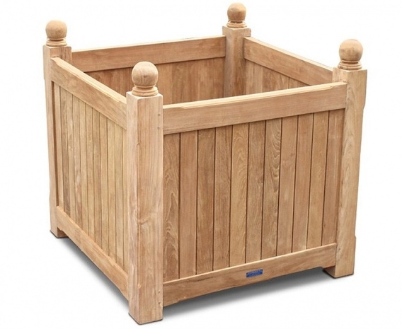 Luxury-Extra Large Teak Garden Planter – Bespoke Wooden Outdoor Planter for Trees & Statement Planting