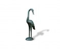 Medium Crane Brass Garden Ornament – Head Down