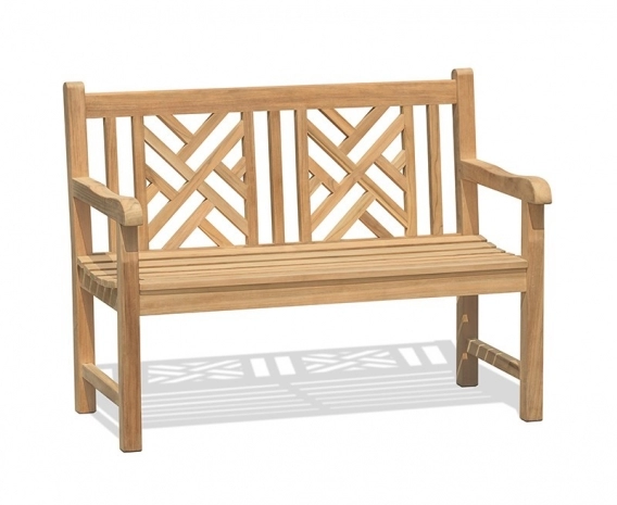 Princeton Chippendale Decorative Garden Bench – 1.2m