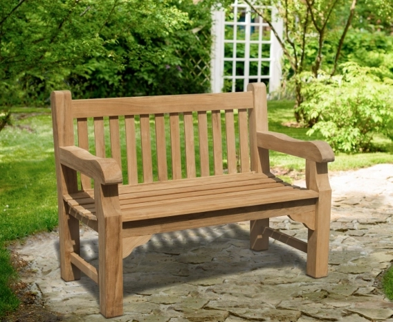 Balmoral 4ft Solid Teak Park Bench – 1.2m