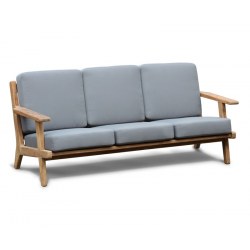 Eero Mid-Century Deep Seated Teak Garden Sofa, 3 Seater