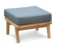 Eero Mid-Century Ottoman, Teak Garden Footstool