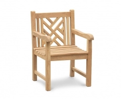 Princeton Teak Chippendale Garden Chair with arms
