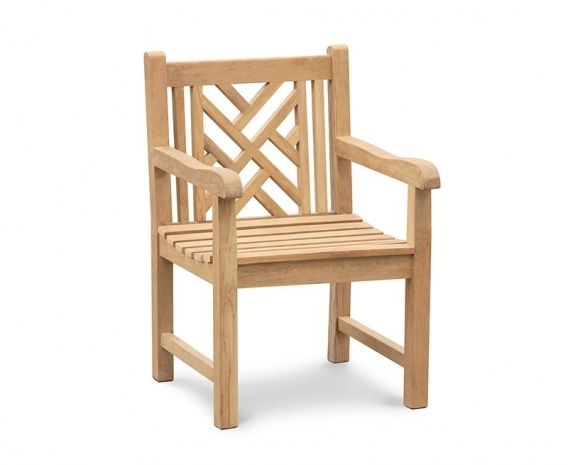 Princeton Teak Chippendale Garden Armchair
