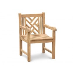 Princeton Teak Chippendale Garden Chair with arms