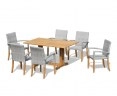 Belgrave 6 Seater Pedestal Table 1.5m and St. Tropez Rattan Stacking Chairs