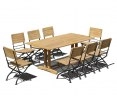 Belgrave 8 Seater Pedestal Table 1.8m & Bistro Folding Chairs