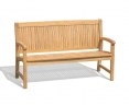 Stanford 3 Seater Teak Outdoor Bench – 1.5m