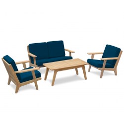 Eero Mid-Century Deep Seated Teak Garden Furniture Set