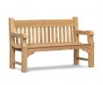 Banchory Solid Wood Teak Park Bench – 1.5m