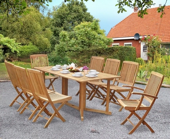 Shelley Outdoor Drop Leaf Gateleg Folding Table and Rimini Chairs