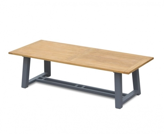 Bridgewater Rectangular Teak and Steel Outdoor Table – 2.6m