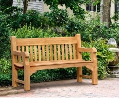 Banchory Solid Wood Teak Park Bench – 1.5m