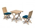 Rimini Teak Folding Dining Set with Square 0.7m Table & 2 Side Chairs