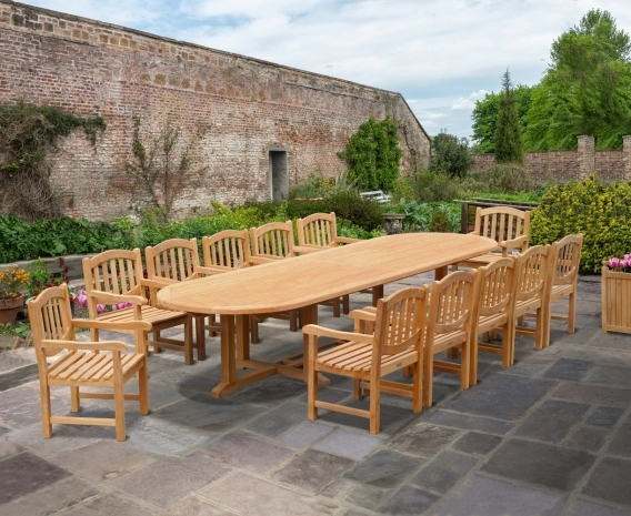 12 Seater Patio Set with Hilgrove Oval 4m Table & Armchairs